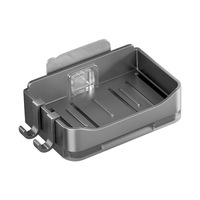 Porte-savon mural en ABS pour salle de bain, accessoires de salle de bain sans perçage pour un usage domestique