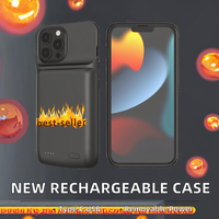 Produk Baru Iteix Casing Ponsel TPU dengan Pengisian Daya Nirkabel 6001-7000mAh dan Layar LED untuk iPhone 12/13/14/15/16 Pro Max Mini
