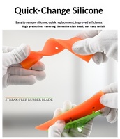JIAYI Raclette en silicone haute performance pour film teinté de vitres de voiture, outil de nettoyage et d'essuyage d'eau pour vitres JY-68