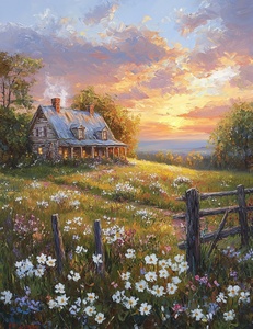 CHENISTORY Pintura por Números, Paisaje de Pueblo, Dibujo sobre Lienzo, Regalo Artístico, Kits de Pintura por Números para Decoración del Hogar - Product Image 6