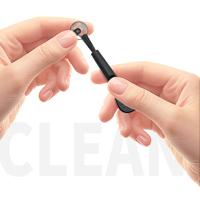 Boîtes de rangement en plastique transparentes avec brosse de nettoyage pour l'amplificateur de son auditif bouchons d'oreille emballage étui de protection Portable