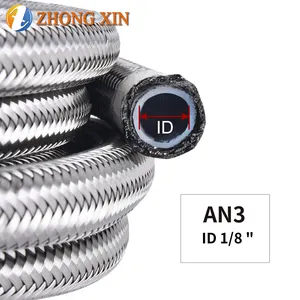 An3 An6 PVC Covered Stainless Braided Ss Flexible Ptfe Clutch Brake Hose