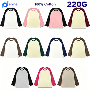 Camiseta de Hombre 100% Algodón 220g Transpirable Antiarrugas con Manga Raglán, Corte Holgado, Logotipo Frontal y Diseño Casual - Product Image 1