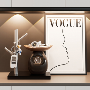 Organisateur de clés de luxe moderne, support de plateau en pierre pour entrée, décoration de porte d'entrée et salon - Product Image 5