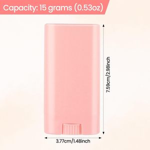 En stock – Nouveaux contenants ovales portables et durables en PP de 15g et 75g pour déodorants en stick – Emballage cosmétique fantaisie - Product Image 3
