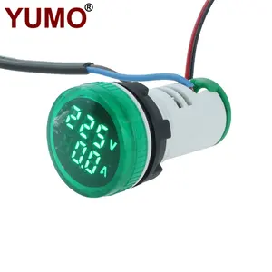 AD101-22VAM 22 Mm 100A 50 ~ 500V Ronde Led Indicator Voltmeter Ampèremeter Digitale Indicator Signaal Lamp Voltmeter