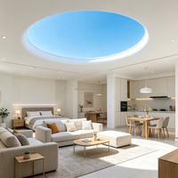 Plafonnier LED circulaire intelligent Tuya Smart Control Blue Sky, éclairage artificiel de faux fenêtre