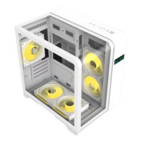 AntarcChill New Full View Mini-ITX Gaming Computer Case Three Side Panels Tempered Glass With Temperature Display PC Case
