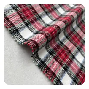 Thiết Kế Cổ Điển Dệt 100% Cotton Poplin Checker Vải Chắp Vá Twill Sợi Nhuộm Vải Cho May Mặc