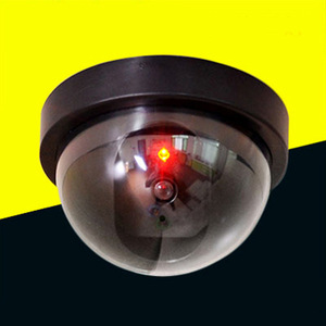 Hemispherical Simulation Camera Plastic With Light Home Protection Surveillance Accessory - Product Image 1