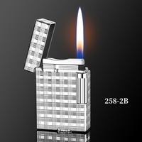 Briquet à gaz butane gonflable en métal avec relief 3D, logo personnalisé, cadeaux d'affaires, allumage par impulsion latérale