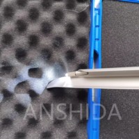 Outil de détection de gorge d'anesthésie à LED optique pour animaux de compagnie Laryngoscope vétérinaire en acier inoxydable complet avec 5 lames