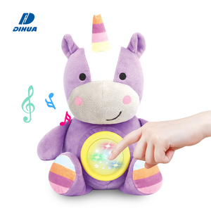 Jouets en peluche licorne avec veilleuse, projecteur d'étoiles, machine à berceuses, peluche licorne pour enfants, squishies, apaisant le sommeil - Product Image 1
