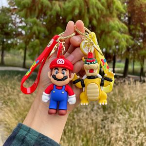 Venta caliente figura de Anime Llaveros <span class=keywords><strong>Super</strong></span> Mary <span class=keywords><strong>Mario</strong></span> <span class=keywords><strong>Bro</strong></span> muñecas llavero accesorios lindo llavero de goma de silicona llavero - Product Image 5