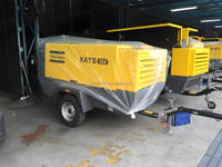 Compresseur d'air rotatif à vis portable moyen Atlas Copco XAHS146 7-12 Bar 8,5 M³/min à injection d'huile à axe unique Nouveau moteur diesel