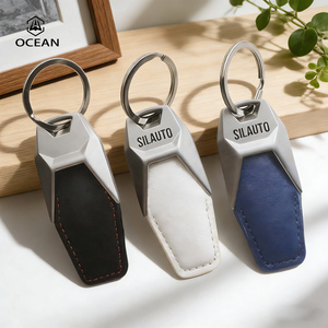 Porte-clés circulaire en cuir avec anneau, mini sac à bandoulière en cuir, petit sacoche assorti pour la mode quotidienne - Product Image 6