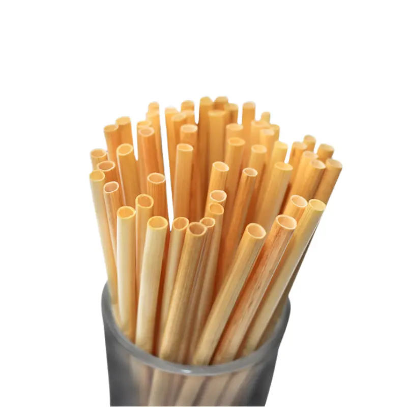 2024 Eco-friendly Natural Bamboo Straw Organic Wheat Drinking Straw 100% Biodegradable