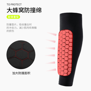 Honeycomb Anti Collision Calf Protector EVA Material For Running Soccer Cycling Outdoor Sports Protection Adult Size MLXL - Product Image 1