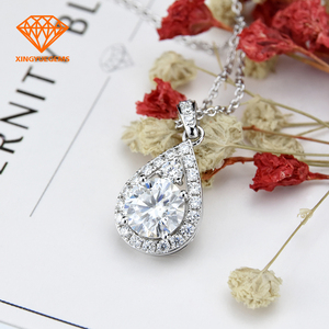 Caldo di vendita 18K oro bianco GIOIELLI/GIOIELLI 1ct ciondolo con moissanite collana della pietra preziosa - Product Image 5