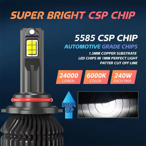 <span class=keywords><strong>Faro</strong></span> led super luminoso 240W 24000lm led <span class=keywords><strong>faro</strong></span> H1 H4 H7 9005 9006 9007 6000k con lampadina <span class=keywords><strong>faro</strong></span> ventola di raffreddamento - Product Image 2