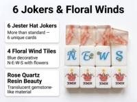 Jeu de Mahjong américain en acrylique marbré rose pour 4 joueurs, idéal pour offrir en cadeau, divertissement de type poker. Approvisionnement direct OEM personnalisable