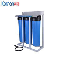 Mesin Pemurni Air Aktif Karbon Elektrik Tiga Tahap 20 Inch Putih/Bening Jumbo untuk Luar Ruangan Whose House