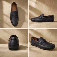 Mocassins pour hommes en cuir de vache véritable, souples et pliables, chaussures de conduite avec détails métalliques, mocassins à enfiler décontractés RADOLFA personnalisables