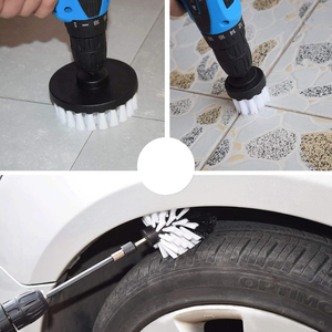 Tất cả các mục đích điện Scrubber làm sạch Kit với PP chất liệu khoan sạch bàn chải tập tin đính kèm cho phòng tắm bề mặt bồn tắm vòi hoa sen vữa - Product Image 3