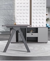 Bureau d'angle en L avec étagères de rangement, support pour CPU, bureau d'ordinateur pour la maison, gris, 63 pouces, réversible, avec tiroir, écologique