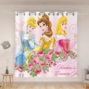 Rideaux de fenêtre personnalisés pour chambre à coucher salon filles mignons rideaux roses pour enfants rideaux de fenêtre cartoon