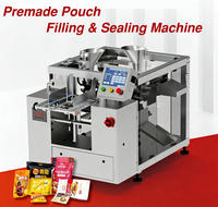 Machine automatique de remplissage et de scellage à 4 stations pour sachets préformés Doypack et sachets stand-up, pour sucre et mélange de noix