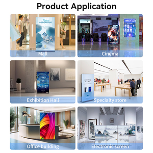 店舗ビデオプレーヤー窓広告スクリーン床立っているトーテム外部ビデオ垂直デジタルディスプレイスタンド広告用 - Product Image 6