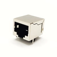 Conector Hembra RJ45 de Ángulo Recto de 5m, Conector Modular Blindado para Conexión de Red, Rectangular, ABS, PCB, IP20