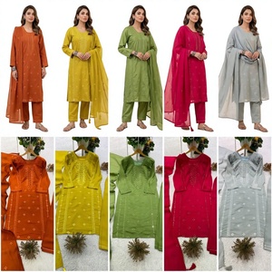 Traje indio Anarkali Salwar Kameez con dupatta, listo para usar, ropa étnica para mujeres adultas, para fiestas. - Product Image 1