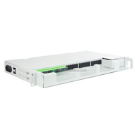 Rak Distribusi Optik Tipe Pivoting 19 Inci SC/FC/LC, Panel Patch Fiber Optik Geser, ODF Putar