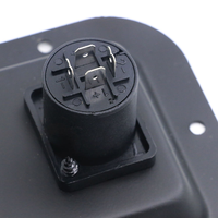 Boîtier de jonction audio professionnel double 4 pôles XLR en métal avec prises femelles et plaque de terminaison pour haut-parleurs de scène