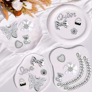 Abalorios de perlas para Bogg Bag Flores de mariposa y cadena para Bogg Bag Accesorios Abalorios para Simply Southern Beach Totes - Product Image 3