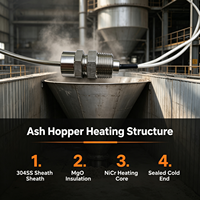 Ash Hopper MI Heizkabel, Mineralisch Isoliert, 220V/380V, 20-269W/m, Anpassbare Länge 3-120m, IP67, für Kraftwerks-Staubabscheider