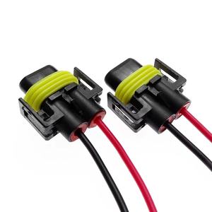 2ชิ้น12V H8 H9ขั้วต่อสายไฟสำหรับ H11รถยนต์พลาสติกทองแดงปลั๊กต่อไฟหน้ารถหัวตัดหมอกอะแดปเตอร์ซ็อกเก็ตหลอดไฟรถยนต์พีวีซี - Product Image 5