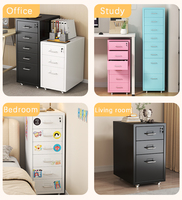 Table de chevet moderne modulaire en acier inoxydable, amovible, avec armoire de rangement détachable pour maquillage, 8 tiroirs, pour chambres et salles à manger