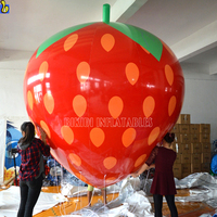 Fraise gonflable, modèle de fraise géante, ballons publicitaires à l'hélium en forme de fraise K7030