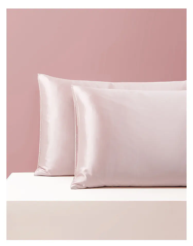Funda de almohada de seda ahimsa, funda de almohada con acabado antiarrugas, ecológica y lisa