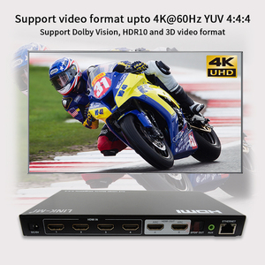 Ma Trận HDMI 4x2 với hỗ trợ trích xuất âm thanh 4K60hz, 18gbps, 3D, CEC, ARC, EDID, downscaler, SPDIF/analog HDMI Ma Trận 4 trong 2 ra - Product Image 4