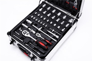 Auto Repair Socket Wrench Set - Carbon Steel, Hard <b>Case</b>, Multi-Function Sleeve, OEM Wholesale Supported ODM-216 Auto Repair <b>Tool</b> - Product Image 5