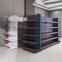 Étagère Murale Métallique en Acier pour Magasin de Proximité, Style Léger, Présentoir Commercial Fixe – Offre Spéciale