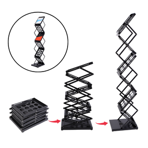 Expositor de Malla Metálico y Plástico Portátil para Catálogos, Soporte para Folletos en Ferias Comerciales y Tiendas Minoristas - Product Image 1