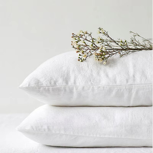 Federa da Hotel in lino, federa monocromatica, biancheria da letto, 100 _ lino, personalizzato, qualsiasi dimensione, 66x66cm, <span class=keywords><strong>50x70</strong></span>, 2 pz - Product Image 4