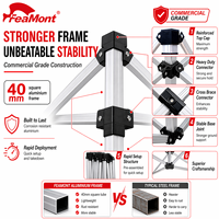 Tonnelle pliante commerciale FEAMONT, imperméable, type pop-up, pour stand de marché, salon professionnel, événement, fournisseur OEM