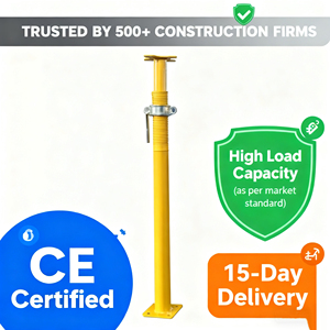 Puntal telescópico ajustable de acero con gato de apuntalamiento para materiales de construcción y sistema de soporte de losas - Product Image 3