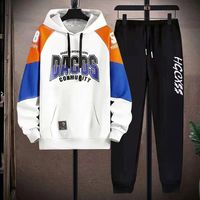 Ensemble de survêtement pour hommes Ensemble d'entraînement de survêtement 2 Pcs Outfit Hoodie et pantalon pour hommes Jogging Suit Casual Plus Size